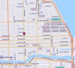 Map to Wellsprings Health Associates in Chicago.
